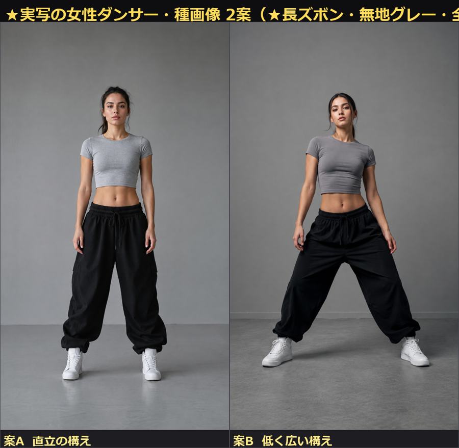 実写ダンサーの種画像2案